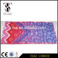 unregular geometric patterns colorful lady accossories printing twill silk scarf